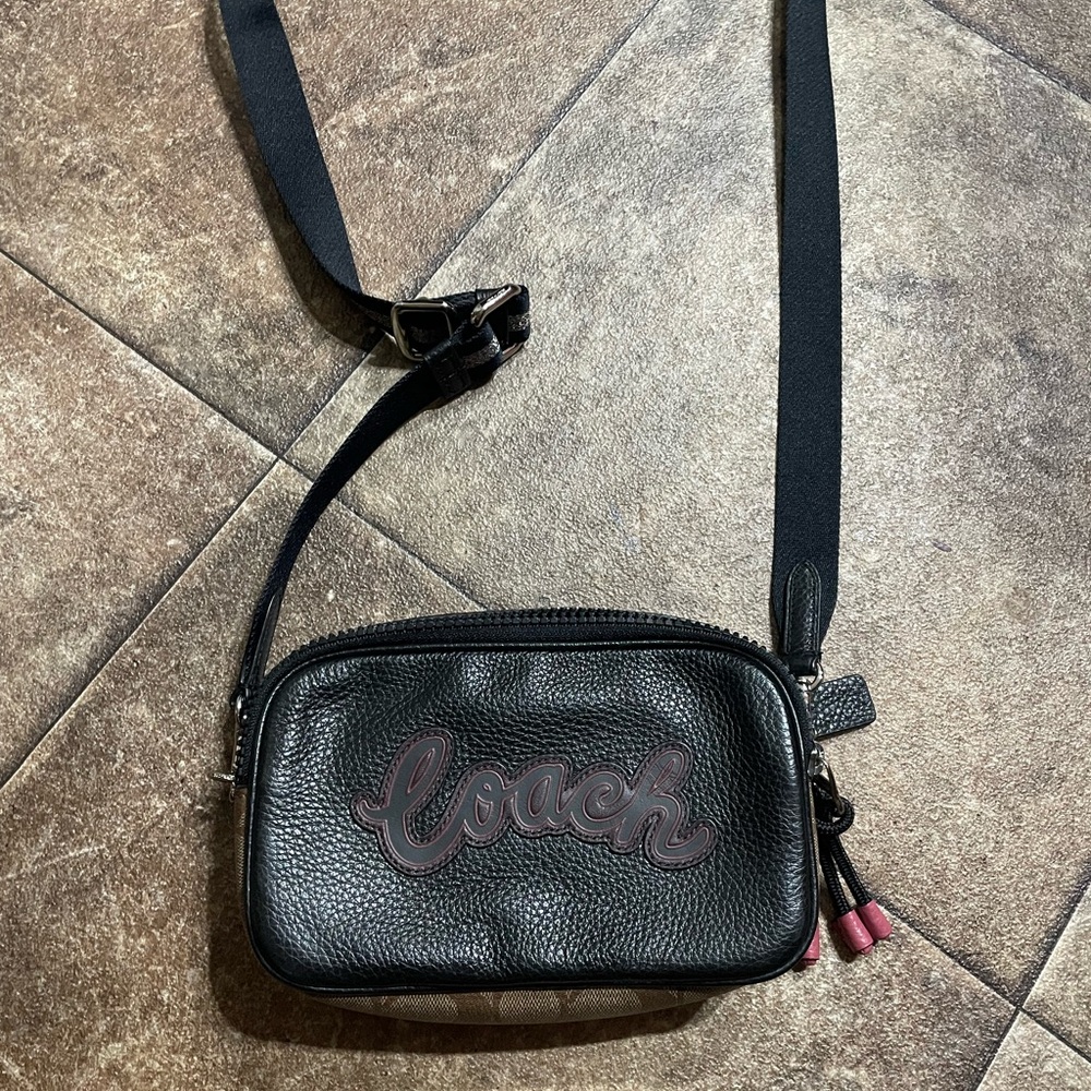 Coach Black Leather Crossbody Bag